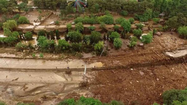 თბილისის წყალდიდობა 13 ივლისი, ზოოპარკი ზედხედში