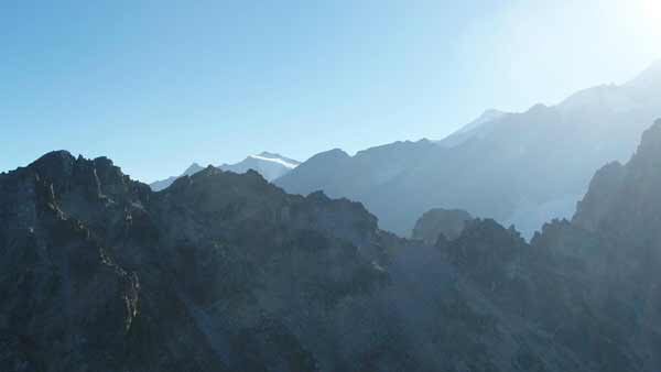 მესტია, თეთნულდი, საერთო ხედი მთების