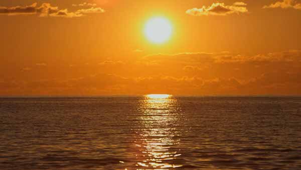 მზის ჩასვლა , შავ ზღვაში