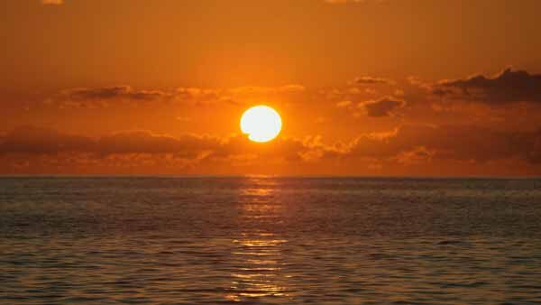 დაბალი მზე , მზის ჩასვლა