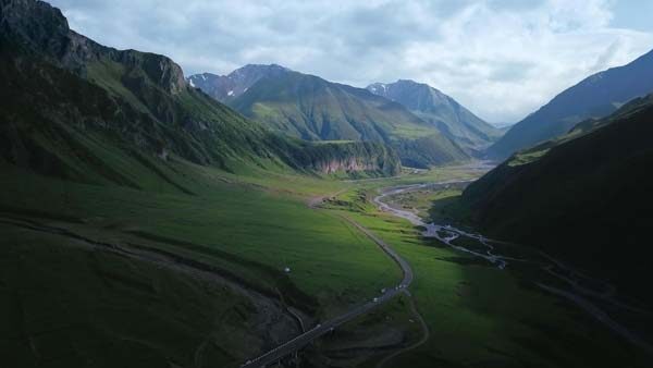 სტეფანწმინდის ხეობა, ხედი დრონიდან