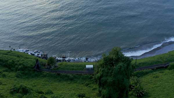 რკინიგზის გვირაბი მწვანე კონცხზე, ზედხედი