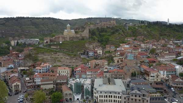 ნარიყალა, ძველი თბილისი, ხედი დრონიდან