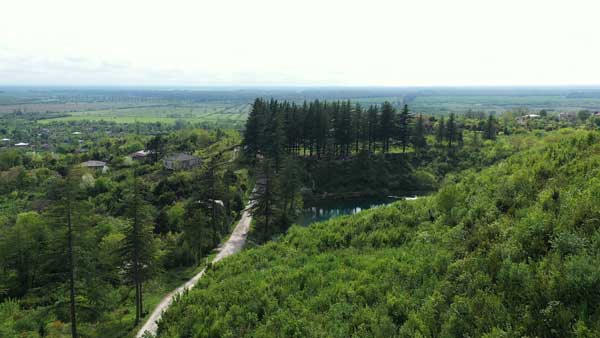 ტბა სამეგრელოში, ხედი დრონიდან