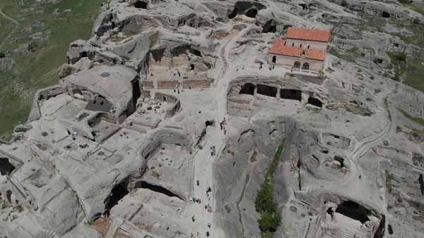 უფლისციხე, ზედხედი დრონიდან