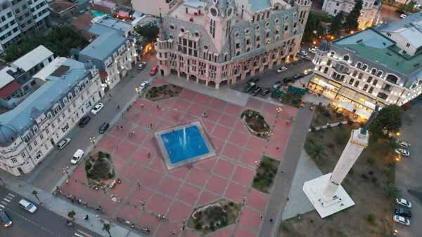 ბათუმის ევროპოს მოედანი, ზედხედი