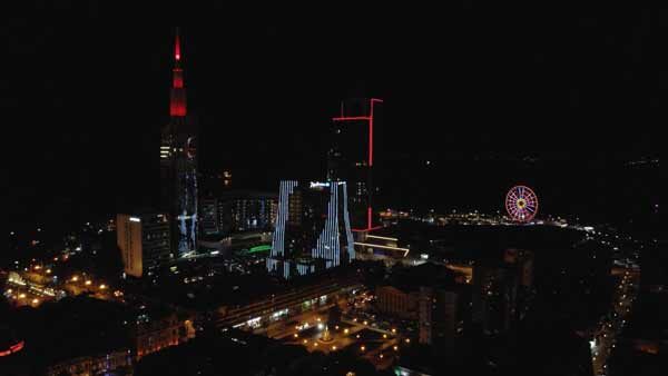 ძველი ბათუმი, ღამის ხედი, სასტუმრო რედისონი, ლეგრანტი