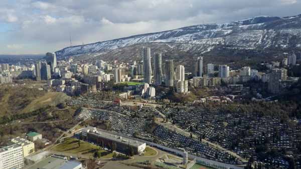 საბურთალოს სასაფლაო, დრონის კადრი