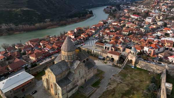 სვეტიცხოვლის საკათედრო ტაძარი, ხედი დრონიდან