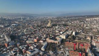 თბილისის ხედი, სამება, საღამო