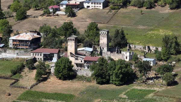 სვანეთი, მესტია, ხედი დრონიდან