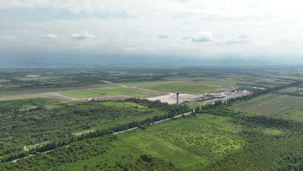 ხედი დრონიდან, აეროპორტი