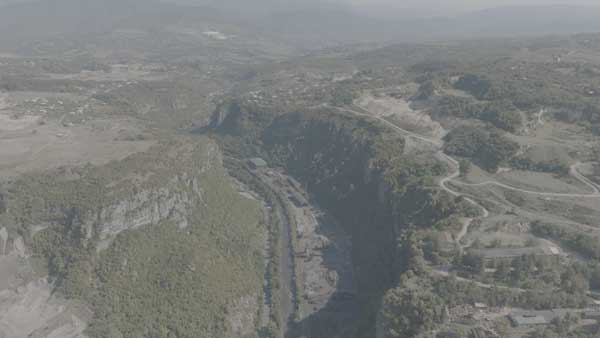 ჭიათურა ხედი დრონიდან